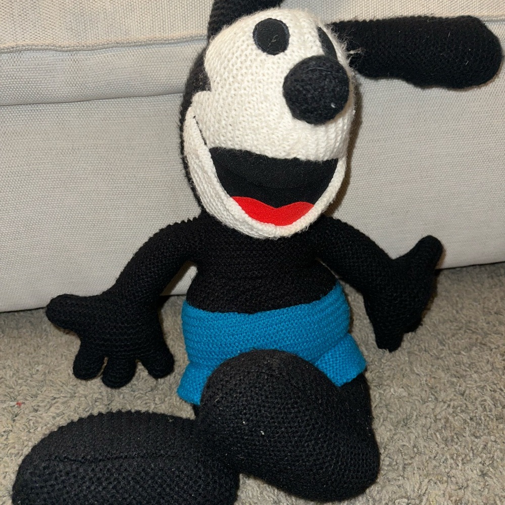Disney Parks Black and Blue Oswald Knit Plush - Picture 2 of 3